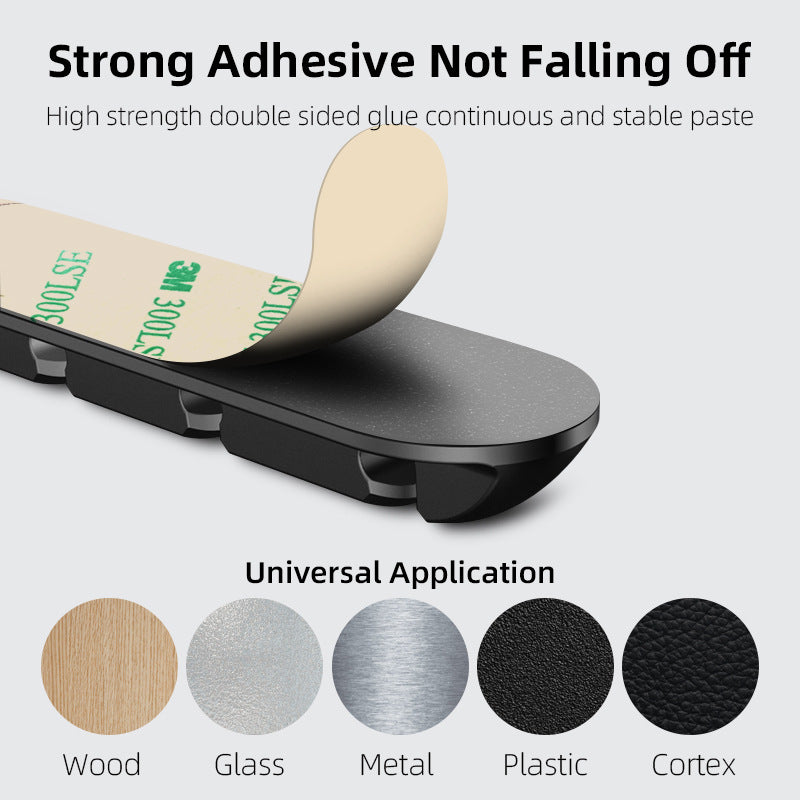 Double-sided adhesive strip with peel-off backing, suitable for wood, glass, metal, plastic, leather.