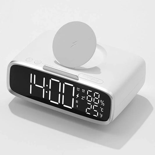 Wireless Charger with Small Night Lamp, Bluetooth Speaker and Clock - SmartGizmoShop