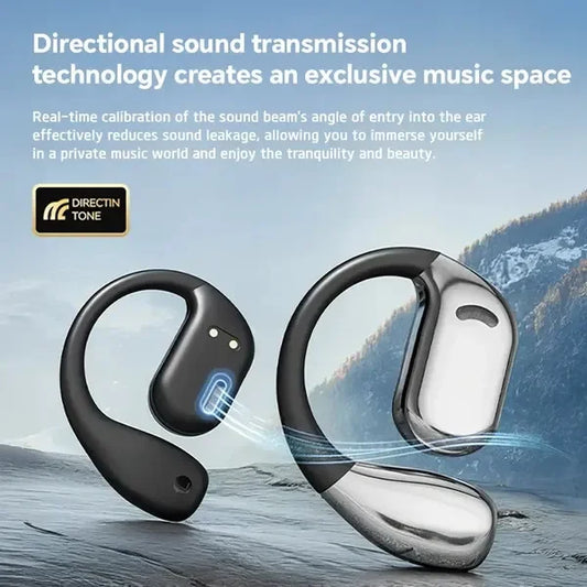 Bone conduction wireless translator headset outdoors