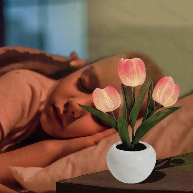 LED Tulip Night Light - Romantic Flower Lamp for Home & Office Decor - SmartGizmoShop