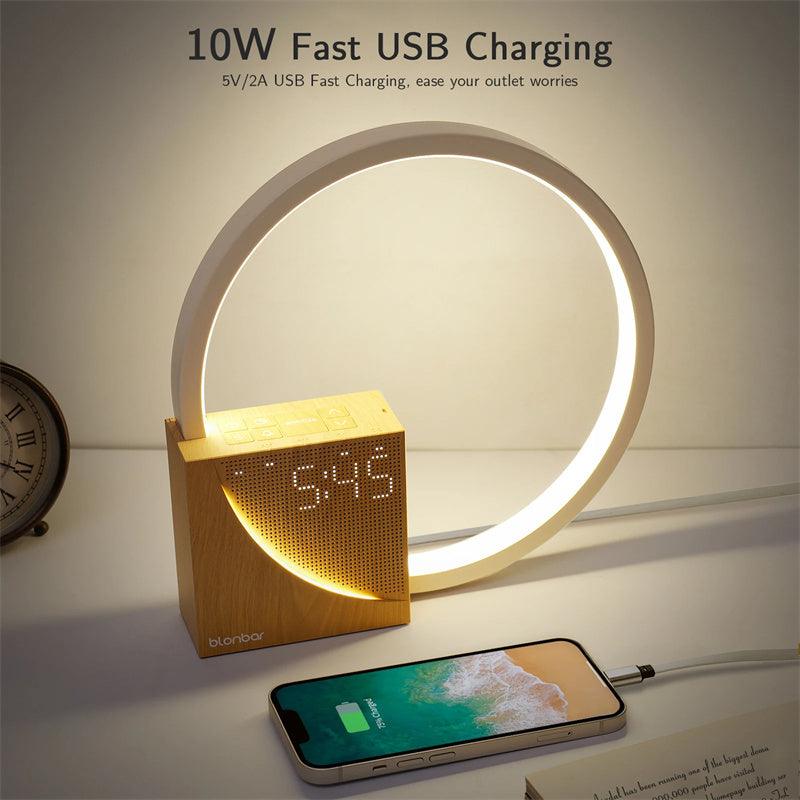 Bedside Lamp with Alarm Clock and USB Charger - SmartGizmoShop