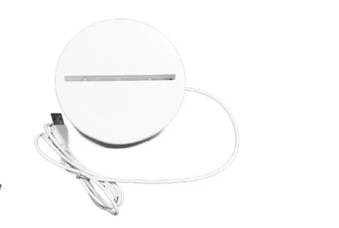 white round device with a USB cable, possibly a card reader or electronic gadget