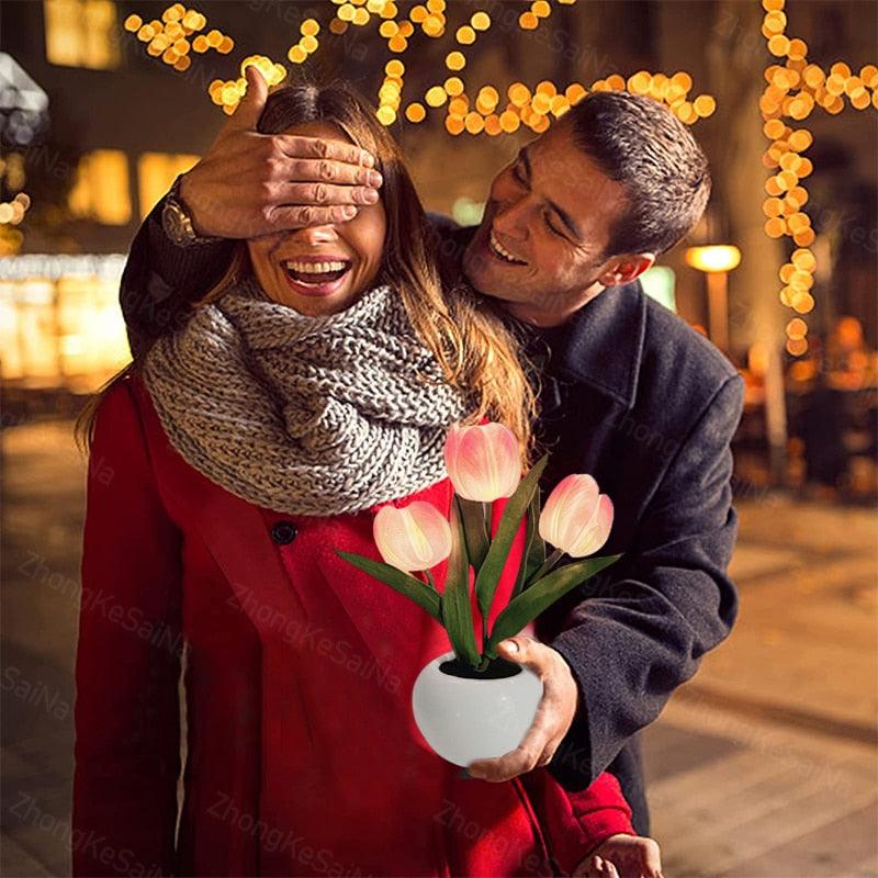 LED Tulip Night Light - Romantic Flower Lamp for Home & Office Decor - SmartGizmoShop