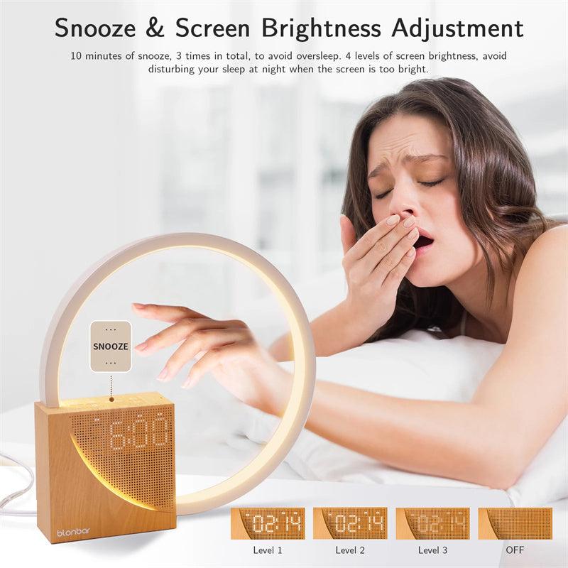 Bedside Lamp with Alarm Clock and USB Charger - SmartGizmoShop