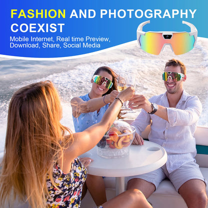 Smart Camera Sport Sunglasses with HD 1080P Video & Wi-Fi