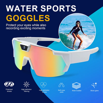 Smart Camera Sport Sunglasses with HD 1080P Video & Wi-Fi