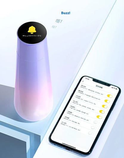 Smart Insulated Water Bottle with Drink Reminder & Color Screen