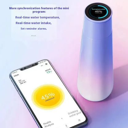 Smart Insulated Water Bottle with Drink Reminder & Color Screen