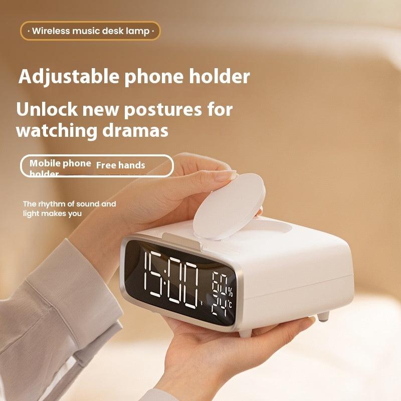 Wireless Charger with Small Night Lamp, Bluetooth Speaker and Clock - SmartGizmoShop