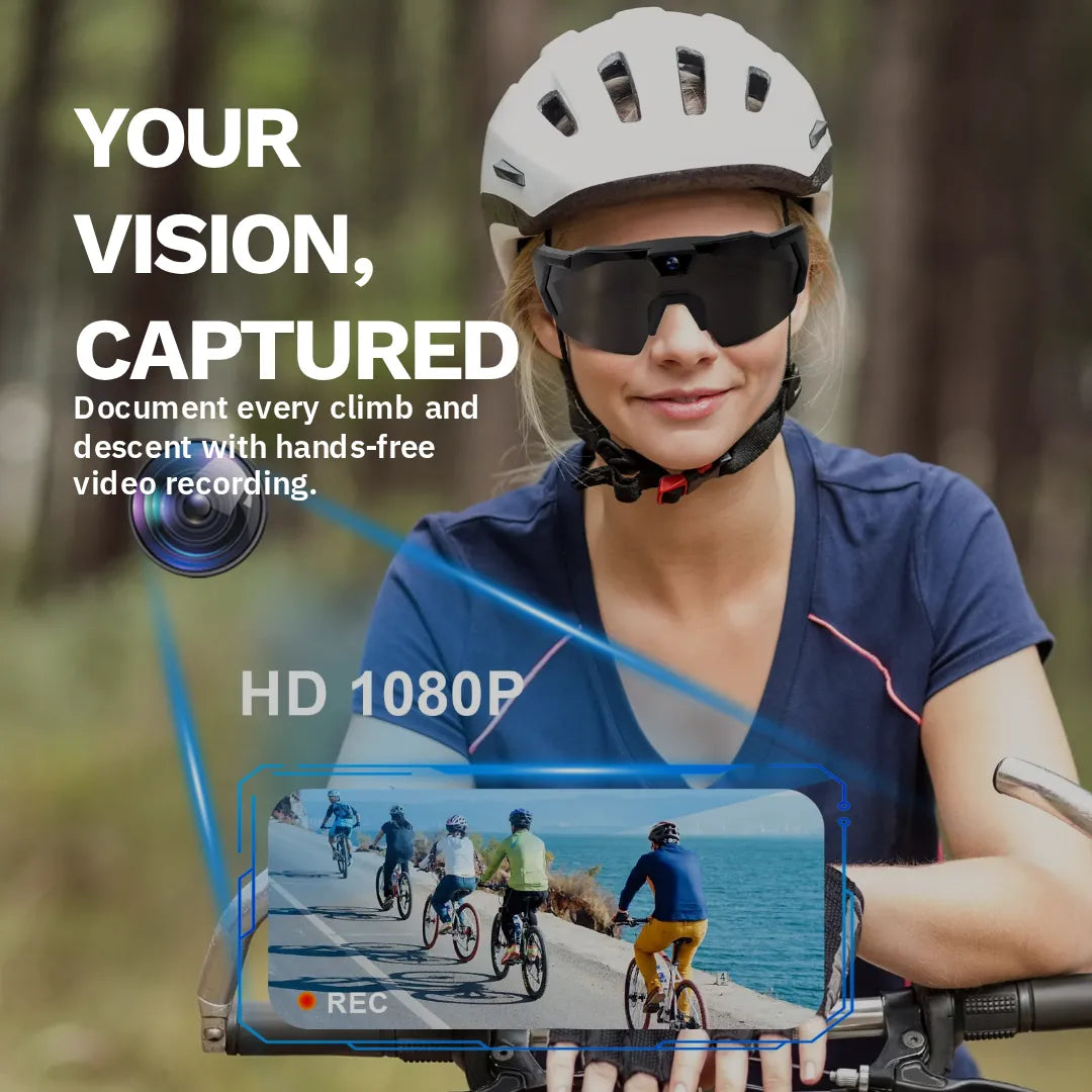 Smart Camera Sport Sunglasses with HD 1080P Video & Wi-Fi