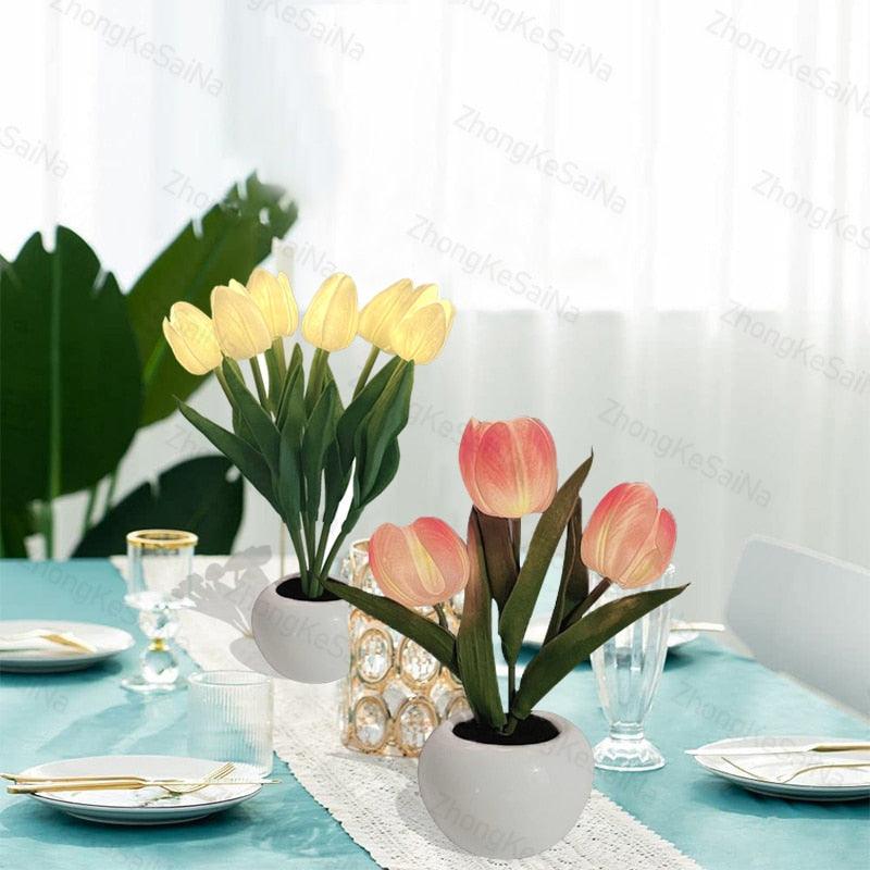 LED Tulip Night Light - Romantic Flower Lamp for Home & Office Decor - SmartGizmoShop