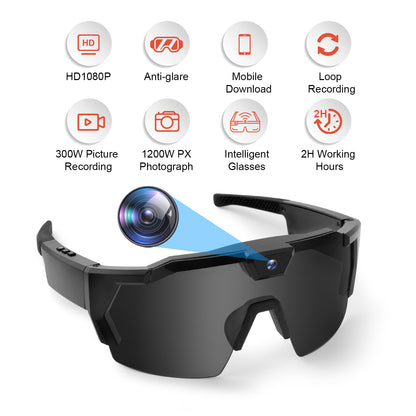Smart Camera Sport Sunglasses with HD 1080P Video & Wi-Fi