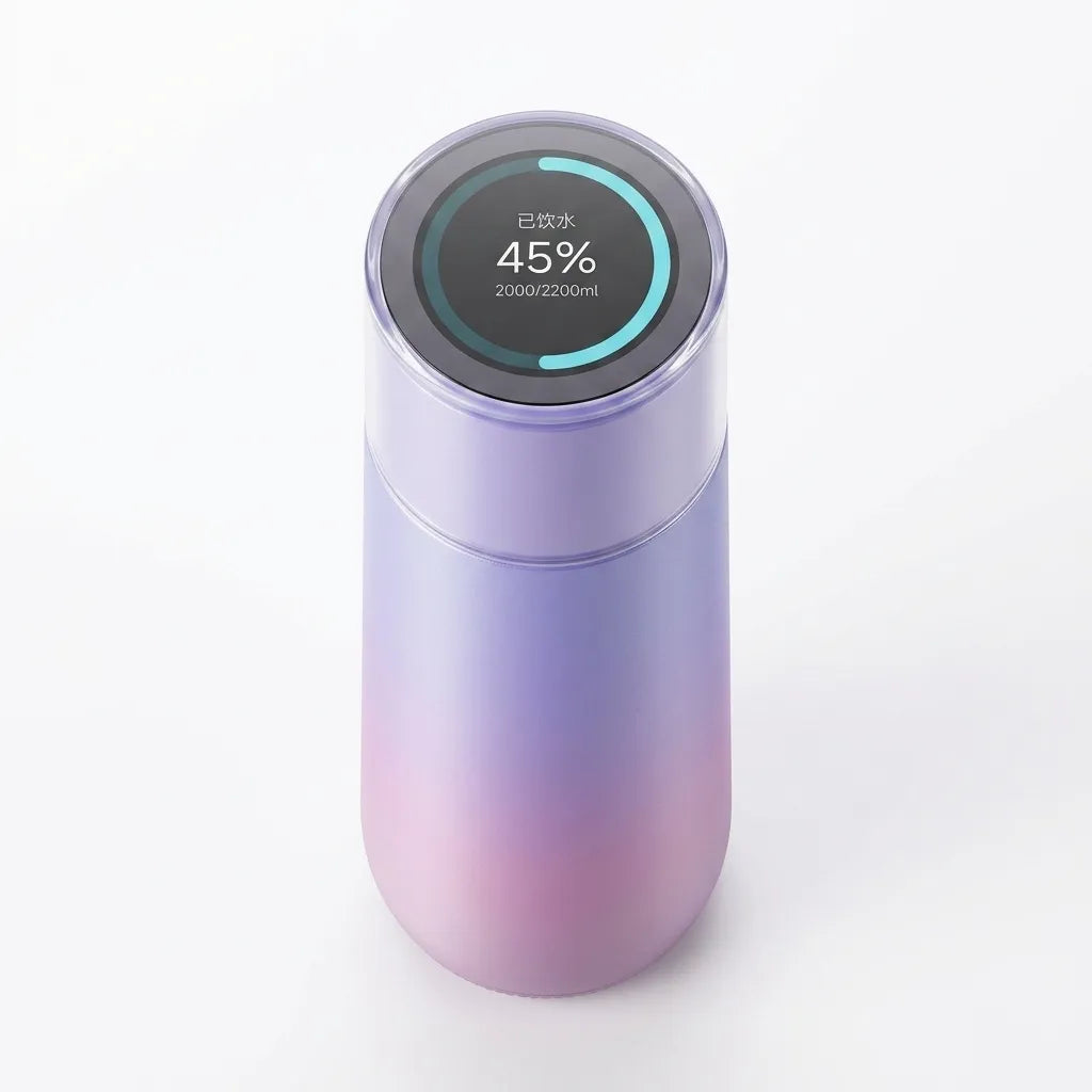 Smart Insulated Water Bottle with Drink Reminder & Color Screen