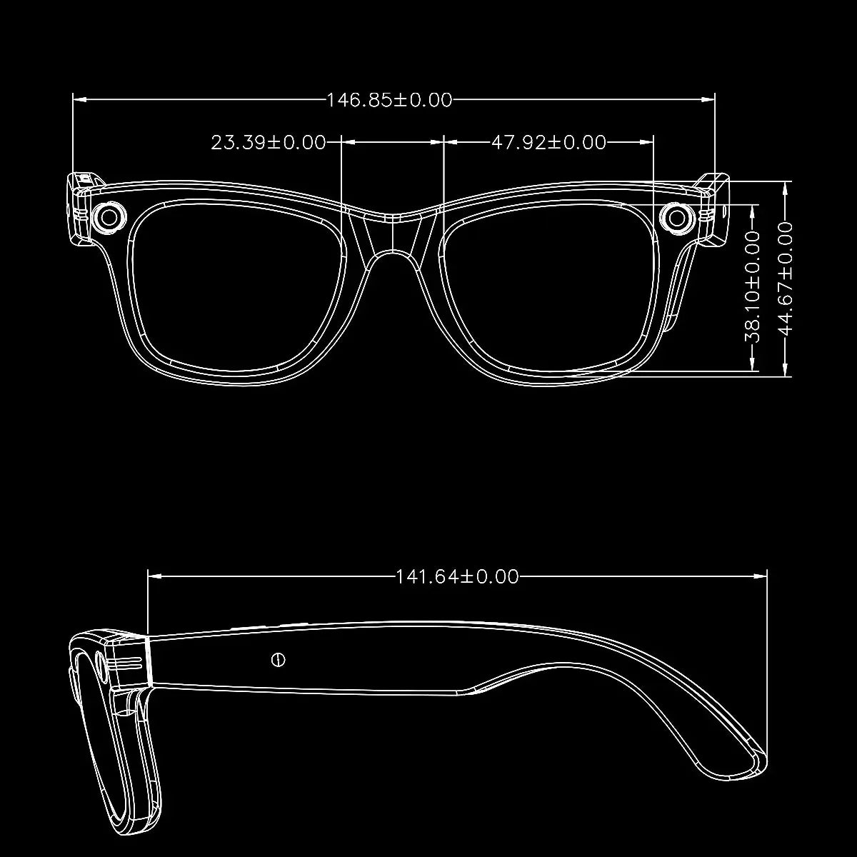 AI Smart Camera Glasses with 720p Video & Bluetooth Audio